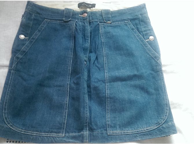 Isabel Marant Minifalda de Mezclilla Azul de Algodón - vista 6