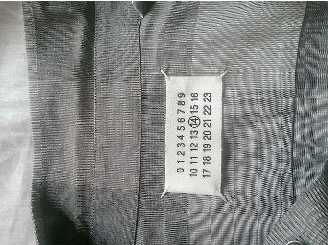 Camicia Maison Martin Margiela in cotone grigia a maniche lunghe Grigio - vista 7
