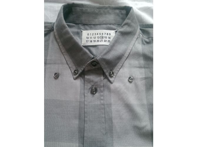 Camicia Maison Martin Margiela in cotone grigia a maniche lunghe Grigio - vista 8