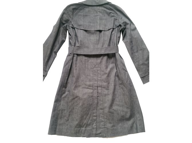 Gabardina Dkny Azul Gris de Algodón - vista 2
