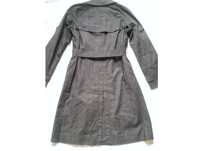 Gabardina Dkny Azul Gris de Algodón - vista 5