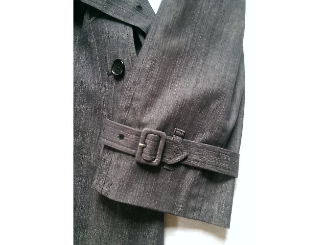 Gabardina Dkny Azul Gris de Algodón - vista 6