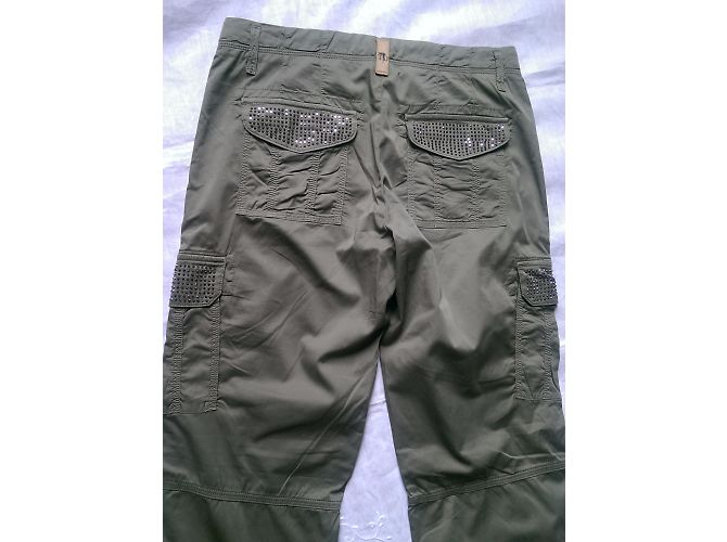 Trussardi Jeans Hose Grün Khaki mit Multitaschen - Ansicht 5