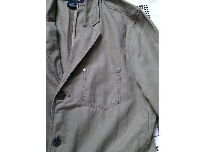 Giacca Blazer Calvin Klein Verde Cotone Lino M - vista 7