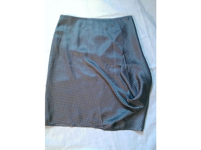Falda de Tubo Giorgio Armani de Seda Estampado Gris Azul Multicolor - vista 3