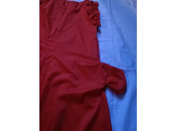 Tara Jarmon Robe Coton Rouge ref.37495 - Joli Closet