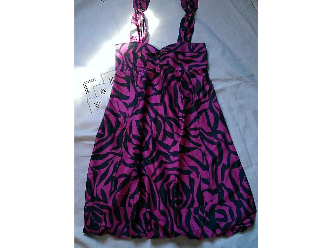 Abito Marc Jacobs in seta senza maniche nero e rosa - vista 3