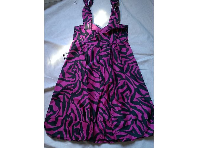 Abito Marc Jacobs in seta senza maniche nero e rosa - vista 4