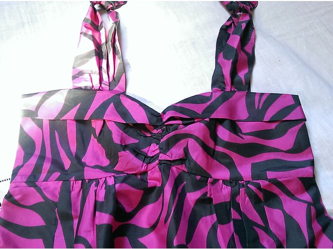 Abito Marc Jacobs in seta senza maniche nero e rosa - vista 6