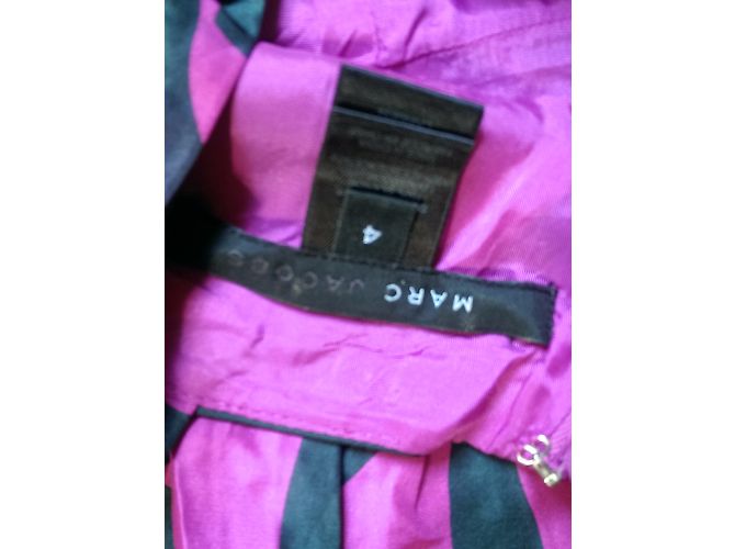 Abito Marc Jacobs in seta senza maniche nero e rosa - vista 8