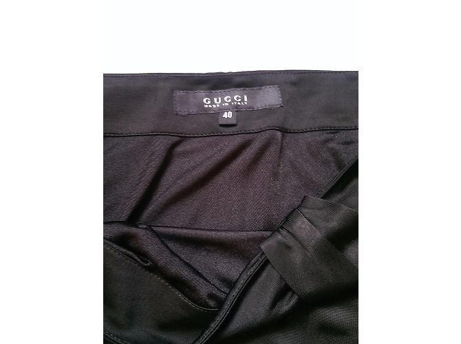 Gonna Gucci nera in seta e viscosa Nero - vista 8