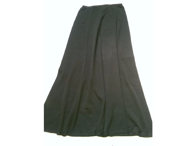 Falda larga acampanada de algodón negro Sonia Rykiel - vista 3