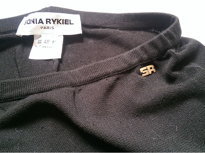 Falda larga acampanada de algodón negro Sonia Rykiel - vista 5