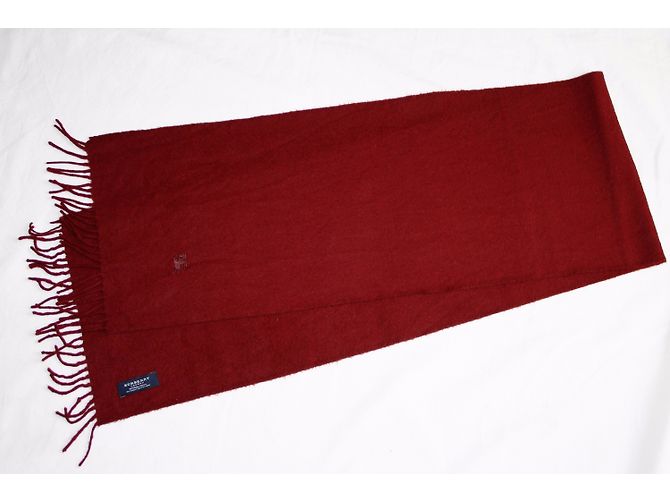 Sciarpa Burberry in lana rosso scuro Bordò - vista 3