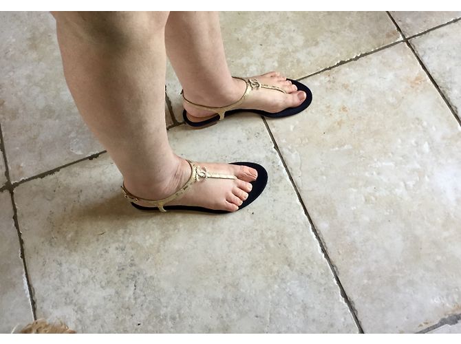 Chanel Sandalias Dorado - vista 7