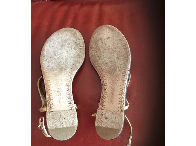 Chanel Sandalias Dorado - vista 8