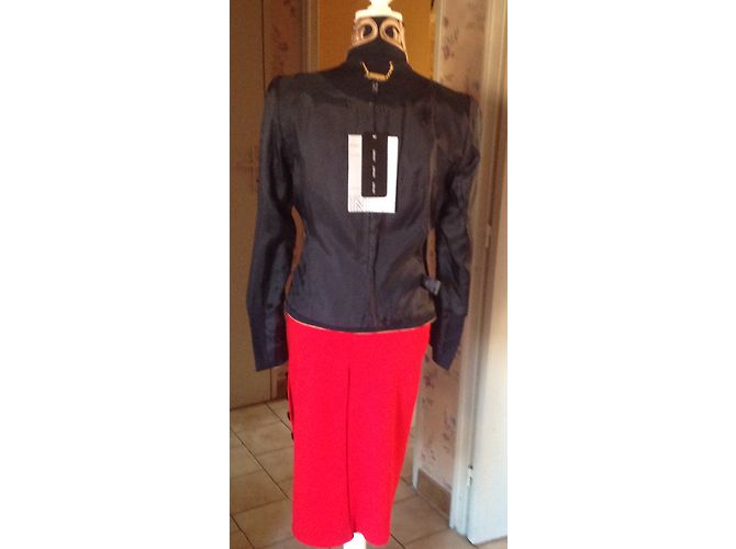 Autre Marque Blazer APART Nero con Ricami Beige - vista 5