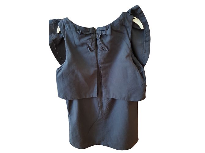 Robe Chloé en coton bleu marine 5 ans - vue 2
