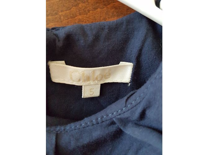 Robe Chloé en coton bleu marine 5 ans - vue 3