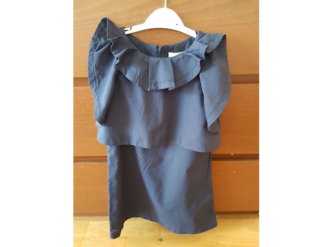 Robe Chloé en coton bleu marine 5 ans - vue 4