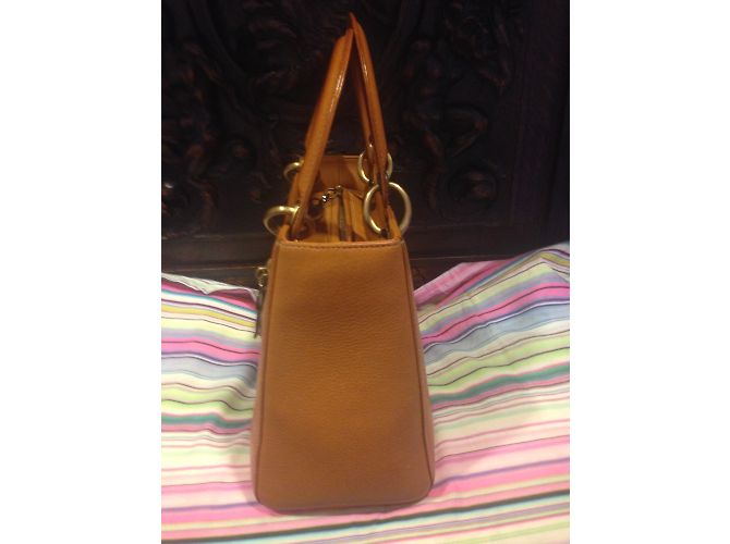 Bolsa de mão Christian Dior Lady Dior em couro marrom claro Castanho claro - vista 4