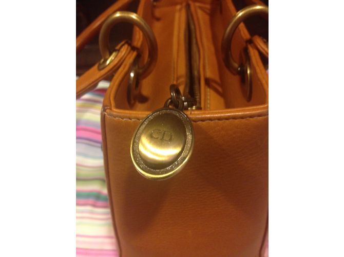 Bolsa de mão Christian Dior Lady Dior em couro marrom claro Castanho claro - vista 6