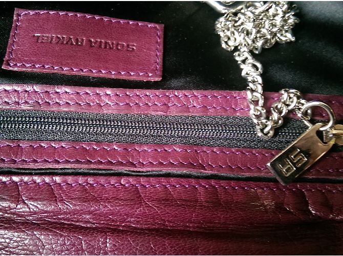 Sonia Rykiel Albert Lammledertasche Pflaume - Ansicht 10
