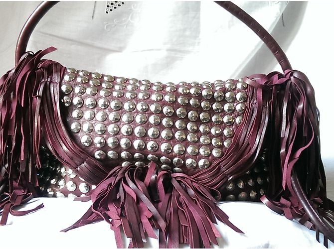 Sonia Rykiel Albert Lammledertasche Pflaume - Ansicht 3