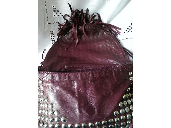 Sonia Rykiel Albert Lammledertasche Pflaume - Ansicht 5