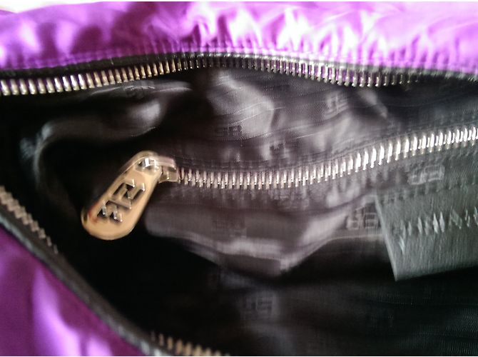 Borsa a tracolla Sonia Rykiel viola in tela e pelle Nero Porpora - vista 10