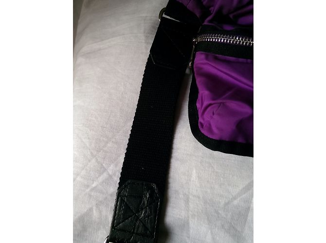 Borsa a tracolla Sonia Rykiel viola in tela e pelle Nero Porpora - vista 12