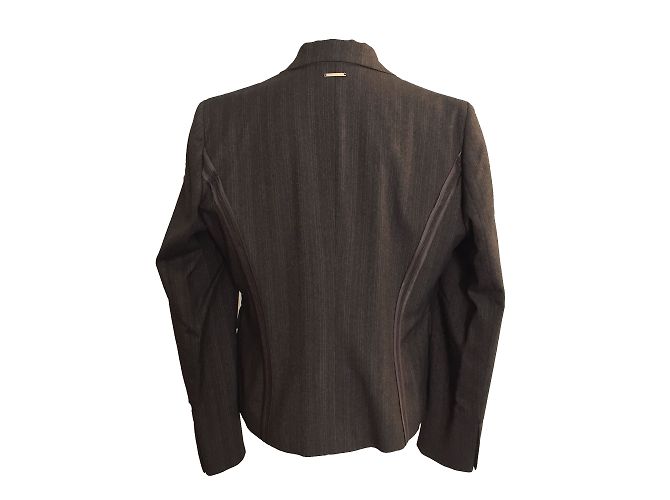 Trussardi Jeans Brown Viscose Jacket IT 46 - view 2