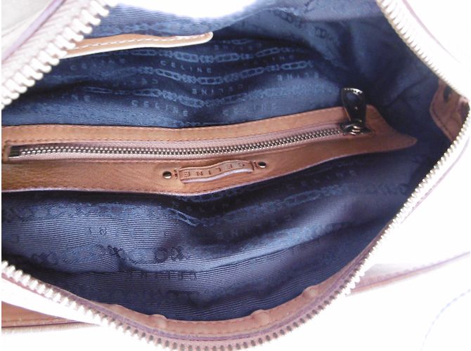 Céline Borsa a mano in pelle con logo Celine - vista 2