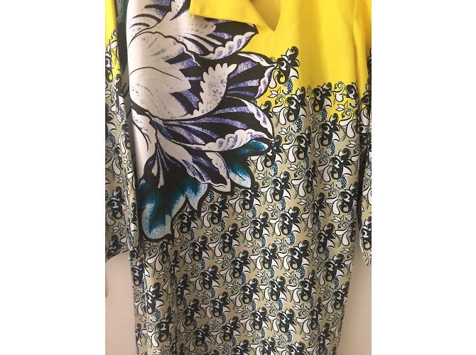 Etro Vestido de seda amarillo y estampado. Multicolor - vista 4