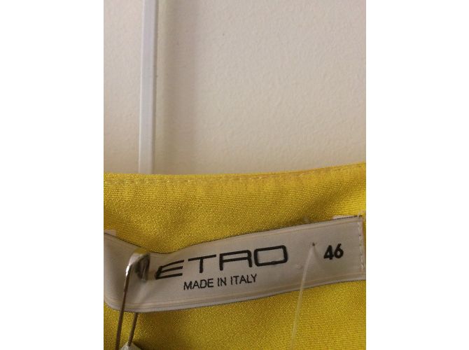 Etro Vestido de seda amarillo y estampado. Multicolor - vista 5