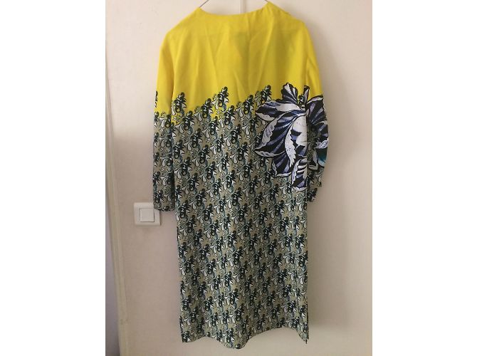 Etro Vestido de seda amarillo y estampado. Multicolor - vista 7