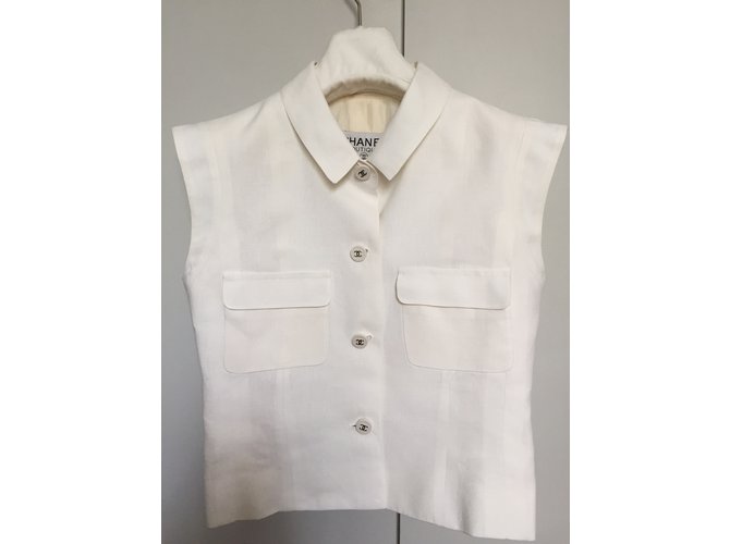 Chanel Chaqueta Blanco - vista 3