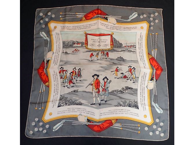 Hermès Silk scarf Multiple colors Grey - view 3