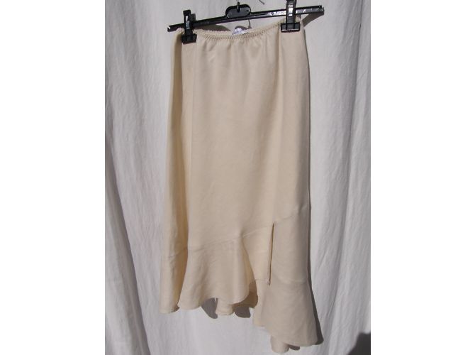 Falda de lino beige Gerard Darel - vista 3