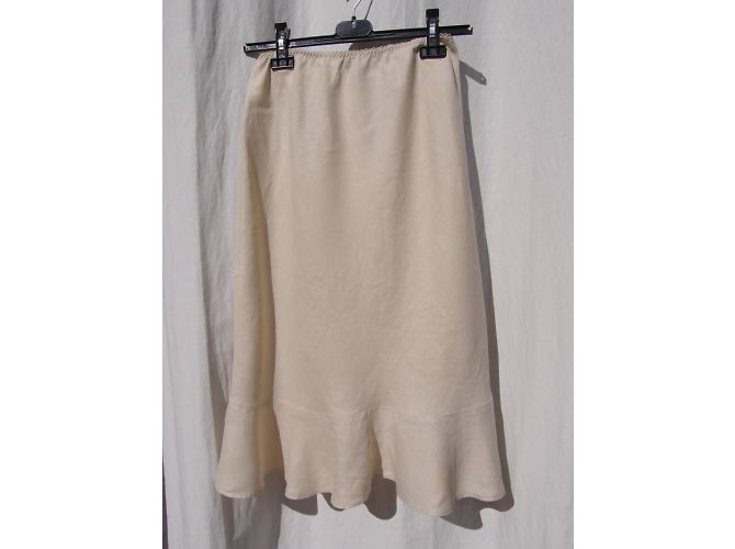 Falda de lino beige Gerard Darel - vista 4