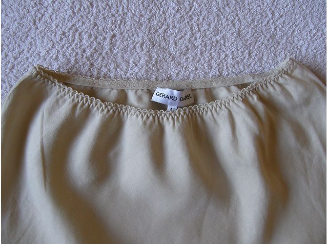 Falda de lino beige Gerard Darel - vista 6