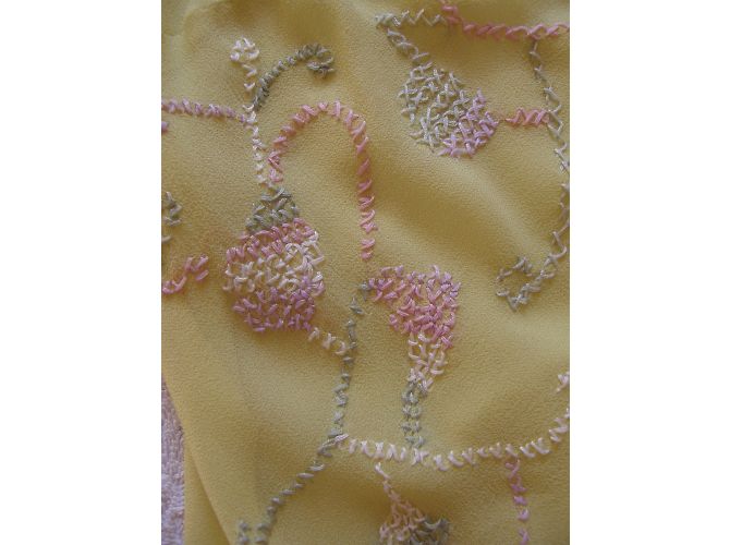 Autre Marque Vestido bordado ARAYAL de seda amarillo - vista 7