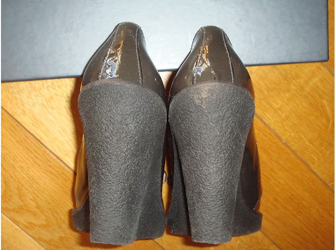 Mocassini Armani Jeans in vernice marrone scuro - vista 8