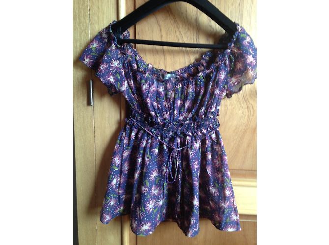 Sportmax Bluse aus Seide und Baumwolle Blau Mehrfarbig - Ansicht 3