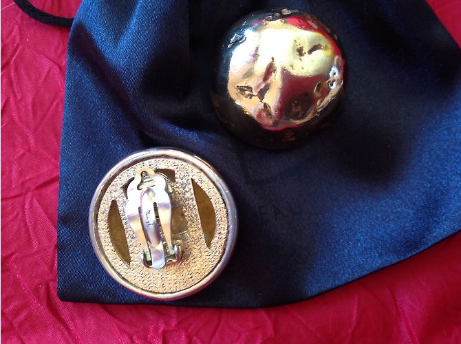 Orecchini Yves Saint Laurent stile pepita dorati D'oro - vista 5