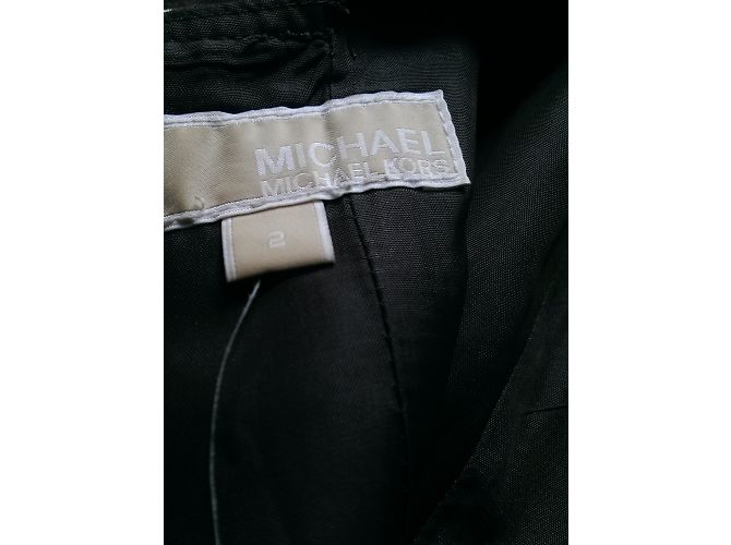 Vestido Michael Kors Sin Mangas Cuello Halter Marrón Beige Castaño - vista 9