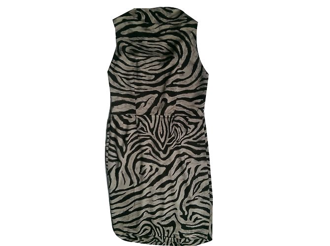 Vestido Gerard Darel de seda estampado marrón beige Castaño - vista 2