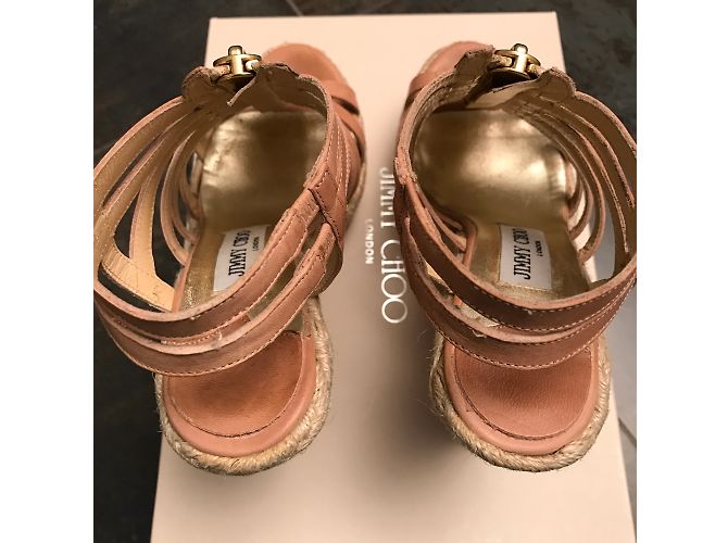 Sandali Jimmy Choo in pelle Flesh Carne - vista 8
