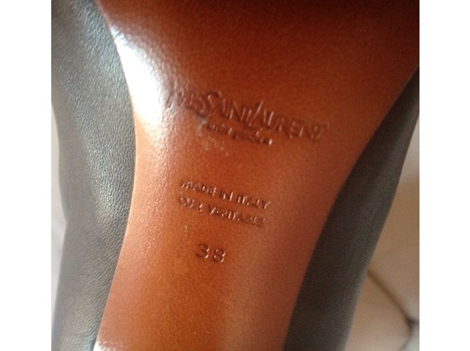 Botas Yves Saint Laurent de piel de cordero marrón Marrón oscuro - vista 6
