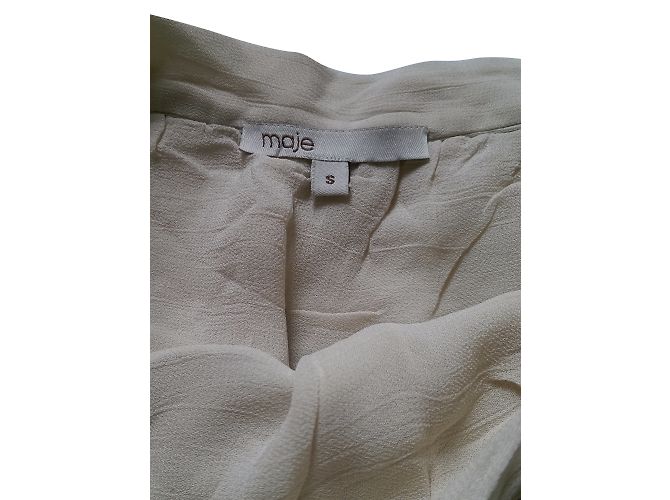 Maje Tangible Minirock Creme Viscose Roh - Ansicht 2